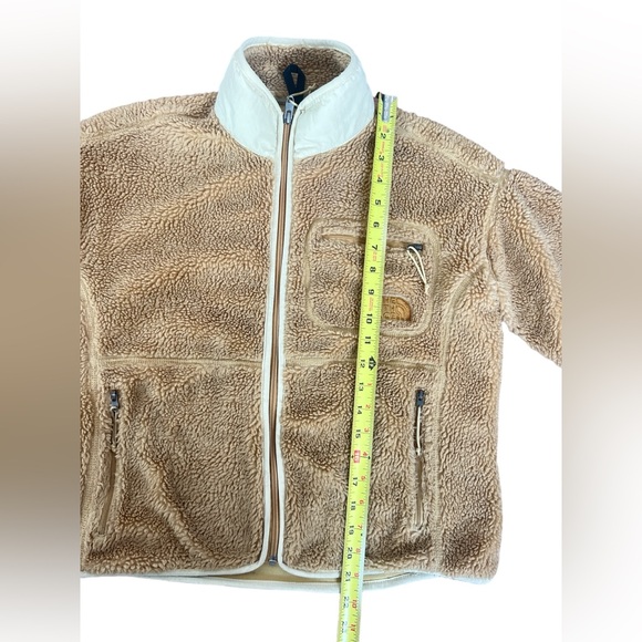 The North Face Fleece Jacket Extreme Pile Size XS Relaxed Fit Full Zip Tan - Picture 7 of 12